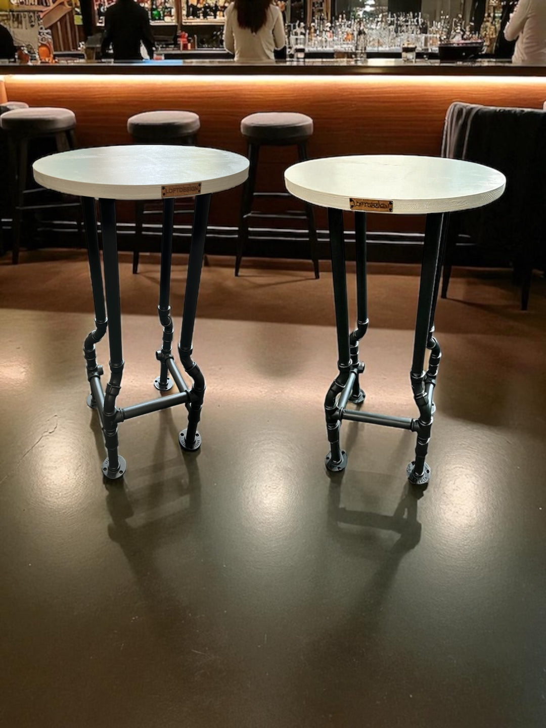 ROCKY Barhocker - Kiefer Fichte 72cm mit Bodenausgleich Industrial Style