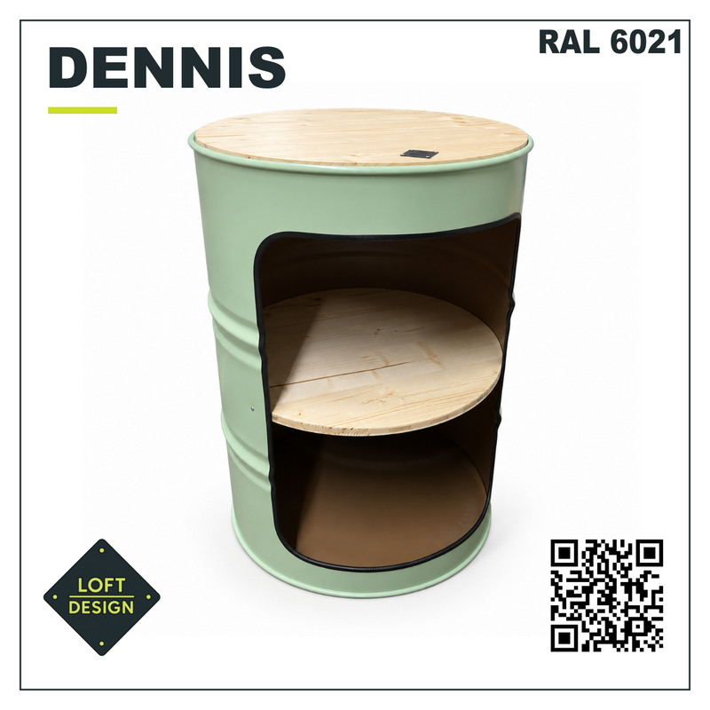 DENNIS ohne Tür – Hauptbild, RAL 6021. Beispielausführung.