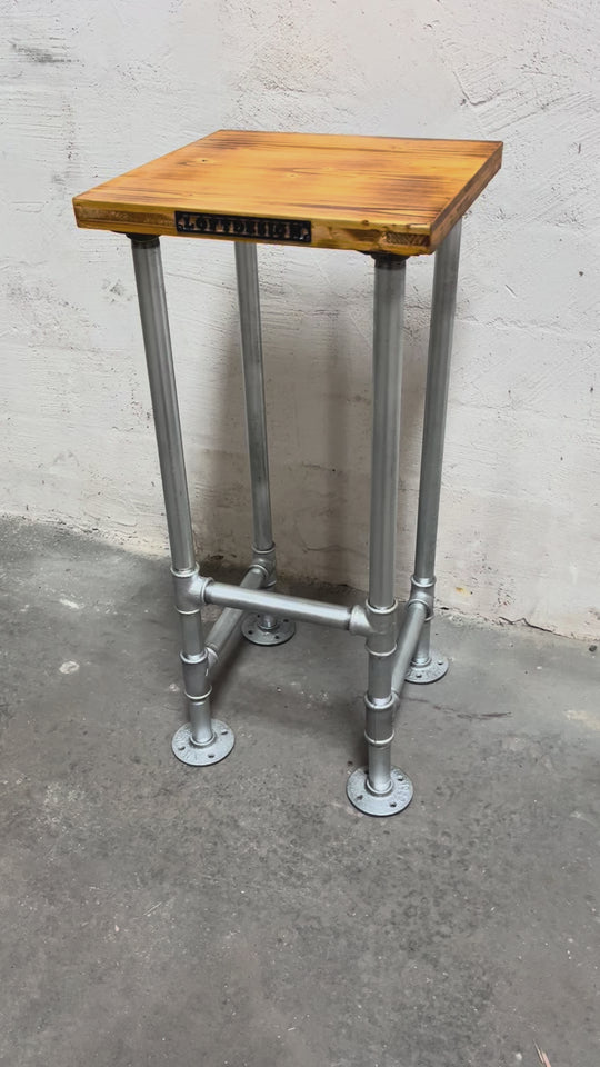 ROCKY Barhocker - Kiefer Fichte 72cm mit Bodenausgleich Industrial Style