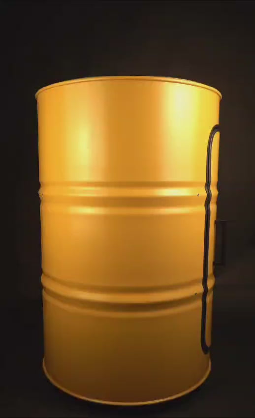 DENNIS Designer Fass Minibar - 208L Ölfass Schrank mit Tür Industrial Style