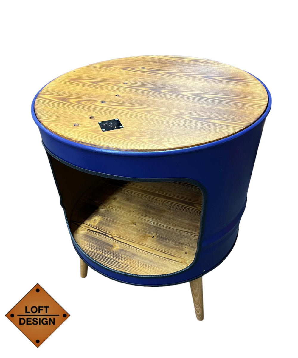 LISSY Designer Fass Couchtisch - 208L Ölfass Beistelltisch Industrial Style