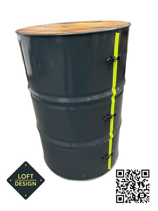 MESSE Designer Fass-Schrank - 208L Ölfass