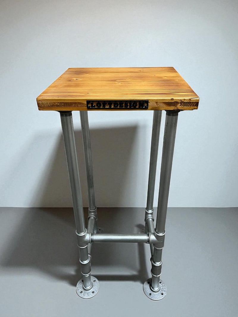 ROCKY Barhocker - Kiefer Fichte 72cm mit Bodenausgleich Industrial Style