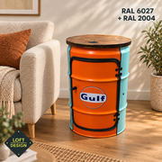 BENNE in RAL 6027 und RAL 2004 mit Gulf-Dekor
