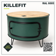 KILLEFIT Hauptbild RAL6005 – mit Tür. Beispielausführung; Ausstattung siehe Auswahl.