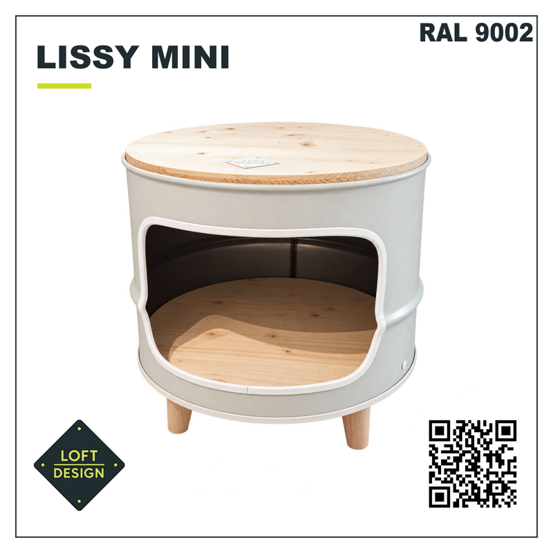 LISSY MINI Hauptbild RAL9002 – ohne Tür. Beispielausführung; Ausstattung siehe Auswahl.