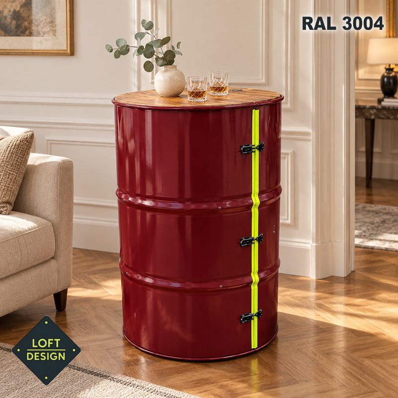 MESSE Deko Altbau RAL3004 – klappbar. Beispielausführung; Ausstattung siehe Auswahl.